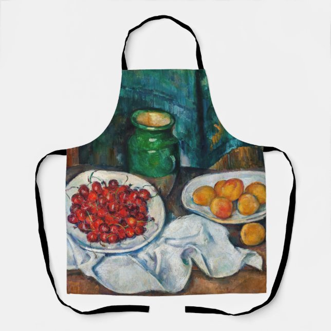 Paul Cezanne - Still Life with Cherries and Peachs Apron (Front)
