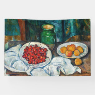 Paul Cezanne - Still Life with Cherries and Peachs Banner