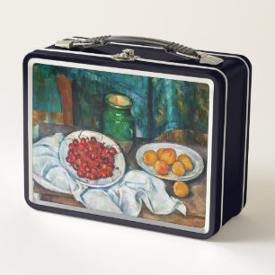 Paul Cezanne - Still Life with Cherries and Peachs Metal Lunch Box