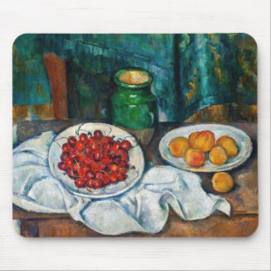 Paul Cezanne - Still Life with Cherries and Peachs Mouse Mat
