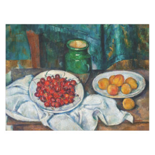 Paul Cezanne - Still Life with Cherries and Peachs Tablecloth