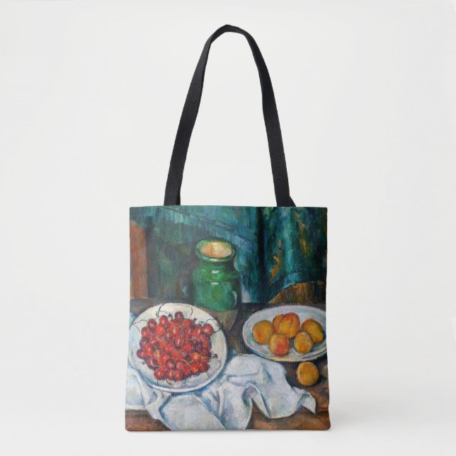 Paul Cezanne - Still Life with Cherries and Peachs Tote Bag (Front)