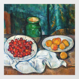 Paul Cezanne - Still Life with Cherries and Peachs Window Cling