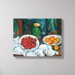 Paul Cezanne - Still Life with Cherries & Peaches Canvas Print