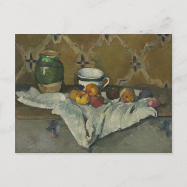 Paul Cezanne | Still Life with Jar, Cup, and Apple Postcard (Front)
