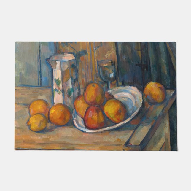 Paul Cezanne - Still Life with Milk Jug and Fruits Doormat (Front)