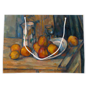 Paul Cezanne - Still Life with Milk Jug and Fruits Large Gift Bag