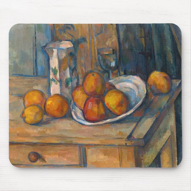 Paul Cezanne - Still Life with Milk Jug and Fruits Mouse Mat (Front)