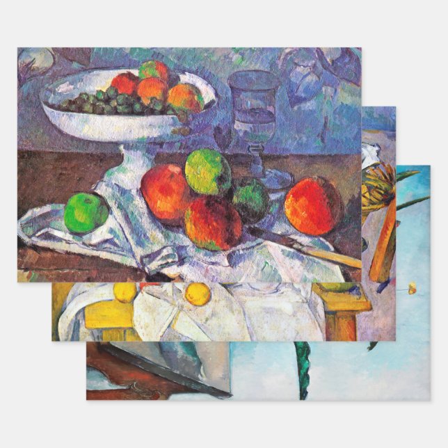 Paul Cezanne, Still Life Wrapping Paper Sheet (Set)
