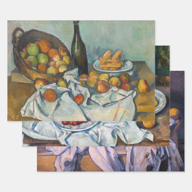 Paul Cezanne  - Still Lifes Masterpieces Selection Wrapping Paper Sheet (Set)