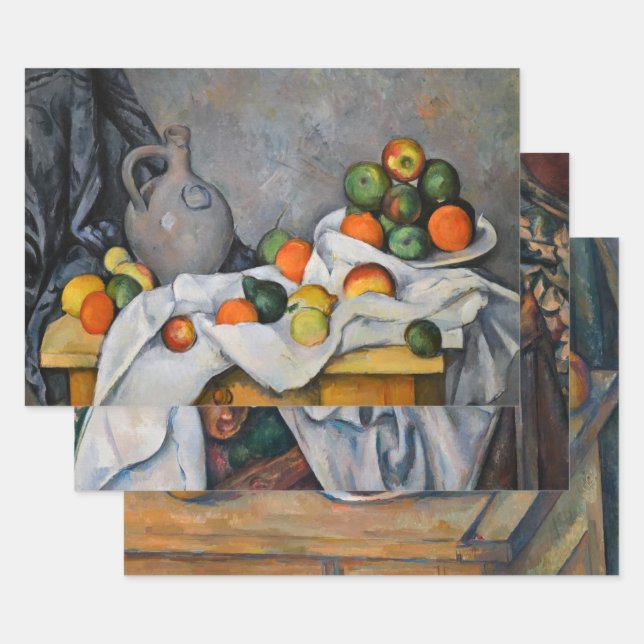 Paul Cezanne  - Still Lifes Masterpieces Selection Wrapping Paper Sheet (Set)