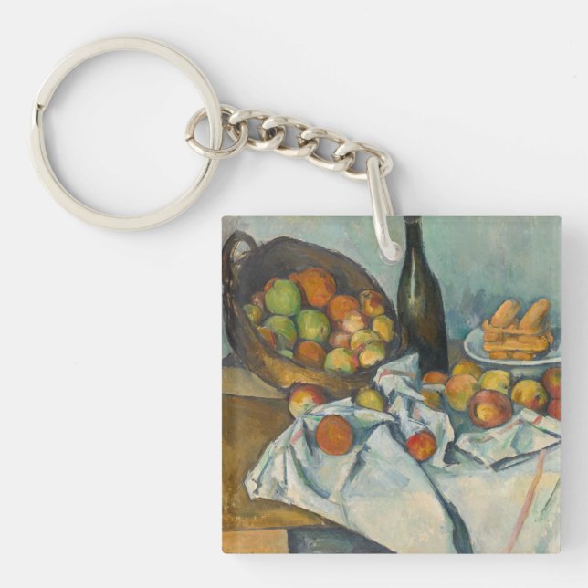 Paul Cezanne - The Basket of Apples Key Ring (Front)
