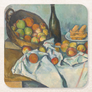 Paul Cezanne - The Basket of Apples Square Paper Coaster
