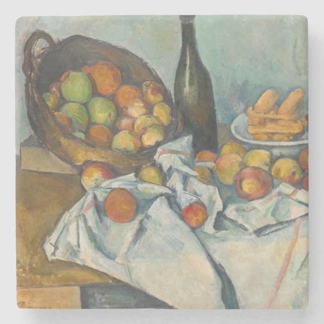 Paul Cezanne - The Basket of Apples Stone Coaster (Front)