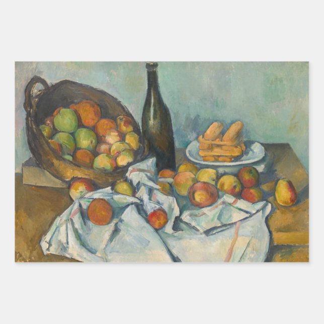 Paul Cezanne - The Basket of Apples Wrapping Paper Sheet (Front)