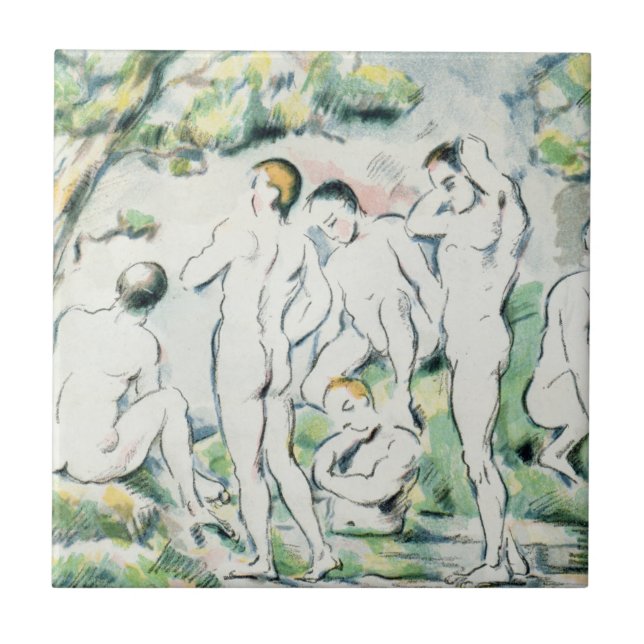 Paul Cezanne | The Bathers, Small plate Tile (Front)