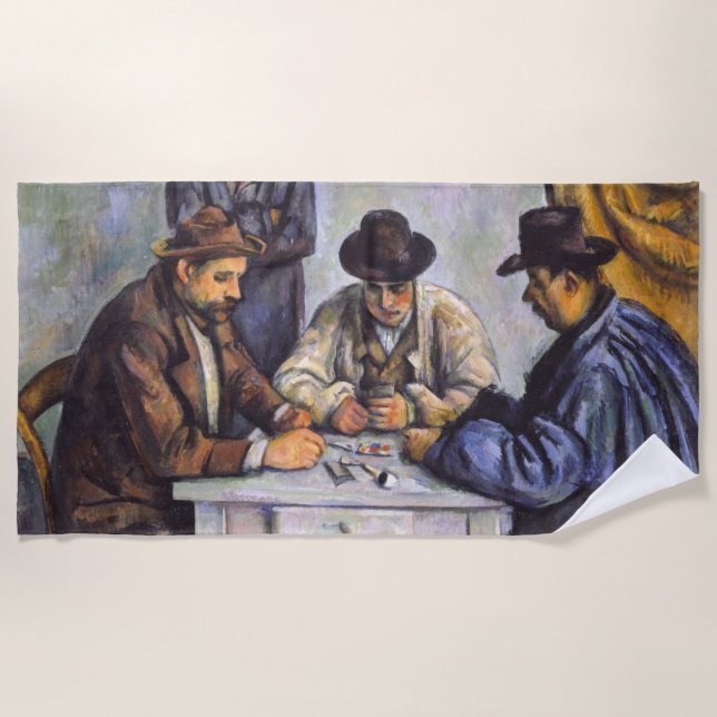 Paul Cezanne - The Card Players Beach Towel (Front)
