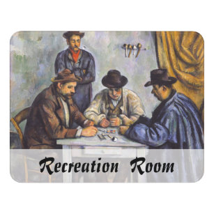 Paul Cezanne - The Card Players Door Sign