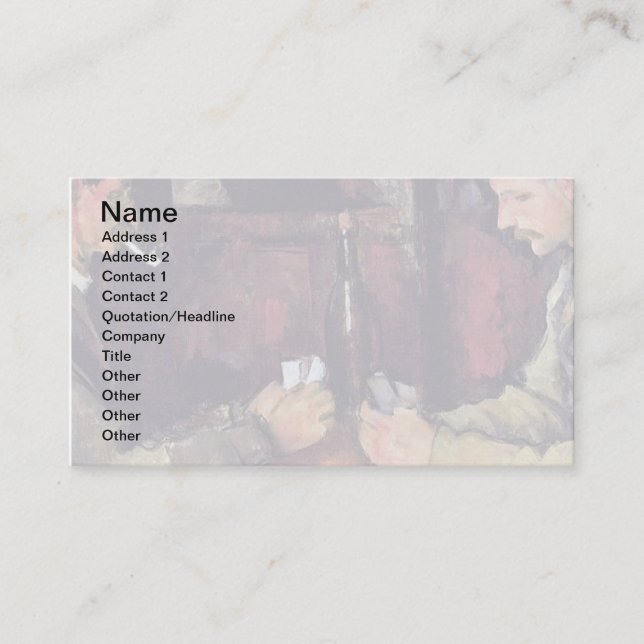 Paul Cezanne - The Card Players Fine Art Painting (Front)