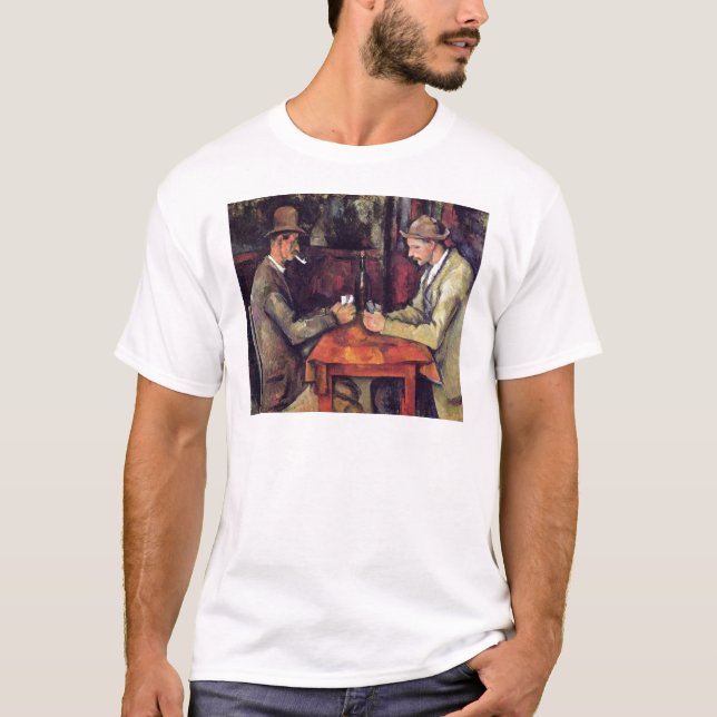 Paul Cezanne - The Card Players Fine Art Painting T-Shirt (Front)