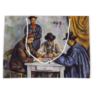 Paul Cezanne - The Card Players Large Gift Bag