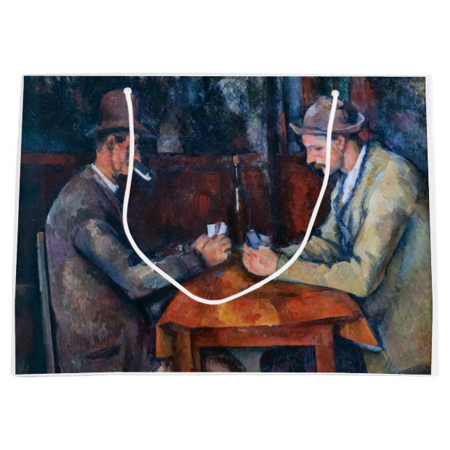 Paul Cezanne - The Card Players Large Gift Bag (Front)