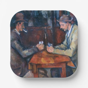 Paul Cezanne - The Card Players Paper Plate