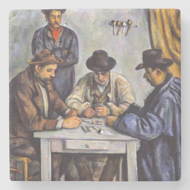 Paul Cezanne - The Card Players Stone Coaster (Front)