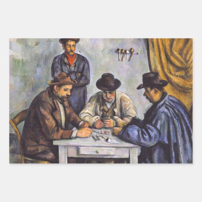 Paul Cezanne - The Card Players Wrapping Paper Sheet (Front)