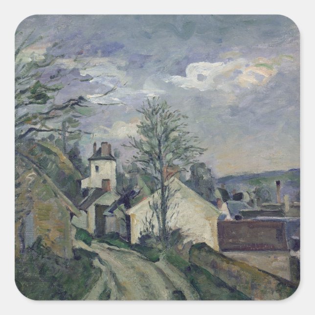 Paul Cezanne | The House of Doctor Gachet  at Auve Square Sticker (Front)