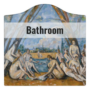 Paul Cezanne - The Large Bathers Door Sign