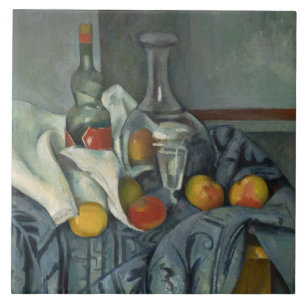 Paul Cezanne   The Peppermint Bottle, 1893-95 (oil Tile