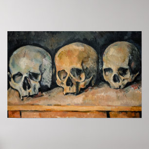 Paul Cezanne - The Three Skull  Poster