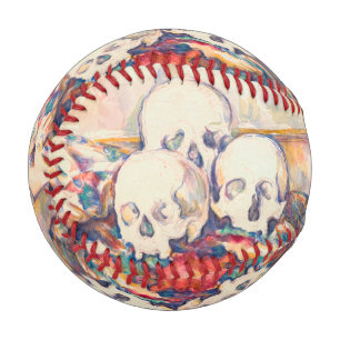 Paul Cezanne - The Three Skull Watercolor Baseball