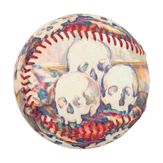 Paul Cezanne - The Three Skull Watercolor Baseball (Front Left)