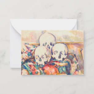 Paul Cezanne - The Three Skull Watercolor Card