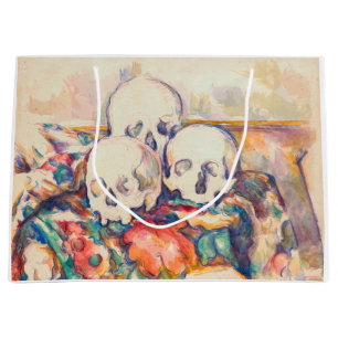 Paul Cezanne - The Three Skull Watercolor Large Gift Bag