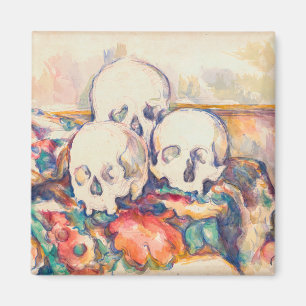 Paul Cezanne - The Three Skull Watercolor Magnet