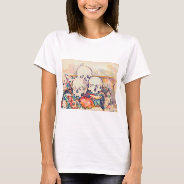 Paul Cezanne - The Three Skull Watercolor T-Shirt (Front)