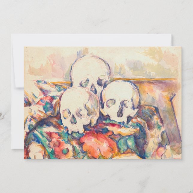 Paul Cezanne - The Three Skull Watercolor Thank You Card (Front)