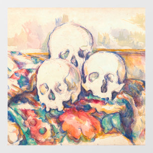 Paul Cezanne - The Three Skull Watercolor Window Cling