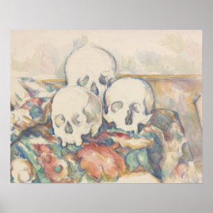 Paul Cezanne - The Three Skulls Poster