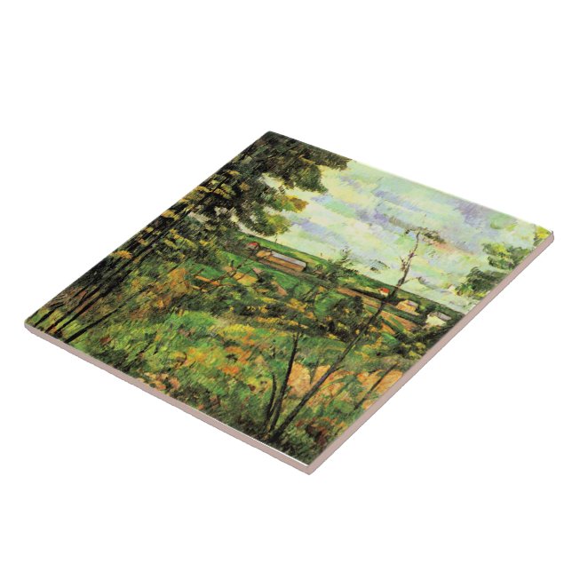 Paul Cezanne, The Valley of the Oise, Tile (Side)
