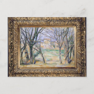Paul Cezanne Trees and houses, 1885-86 Postcard