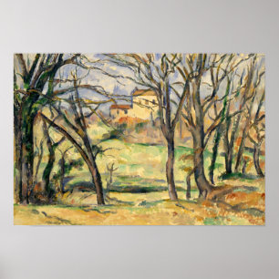 Paul Cezanne - Trees and Houses Poster