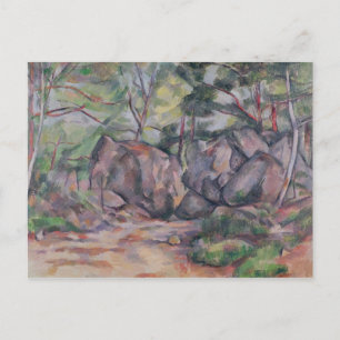 Paul Cezanne   Woodland with Boulders, 1893 Postcard