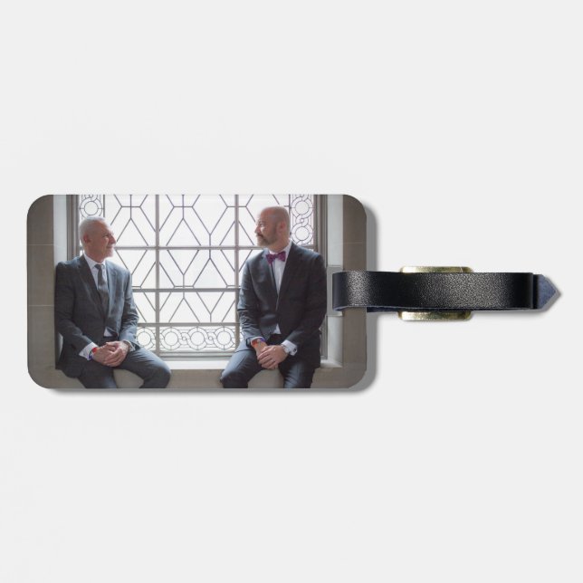 Paul + Don's Wedding Luggage Tag (Back Horizontal)