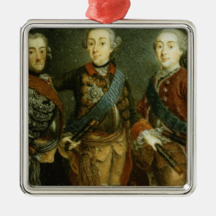 Paul, Frederick II and Gustav Adolph of Sweden Metal Tree Decoration