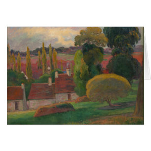 Paul Gaugin "A farm in Brittany" vintage art