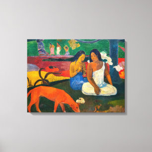 Paul Gauguin - Arearea / The Red Dog Canvas Print